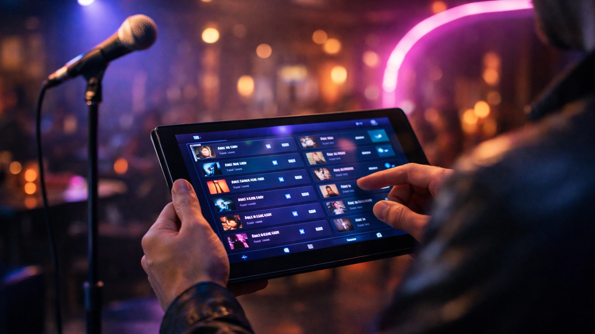 Экран выбора песен в караоке 033 с обновленным каталогом