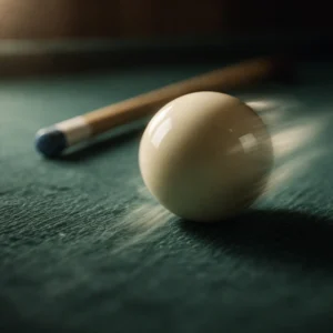 Движение шара после удара в бильярде