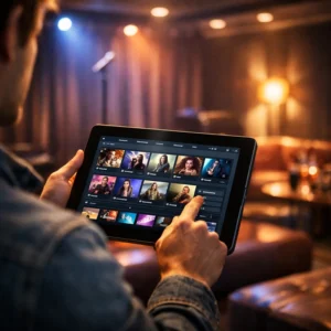 Выбор песен в караоке через планшет